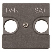 Накладка для TV-R-SAT розетки, 2-модульная, серия Zenit, цвет антрацит