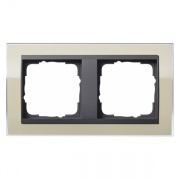 Рамка Gira Event Clear Песочный 2 поста цвет вставки Антрацит