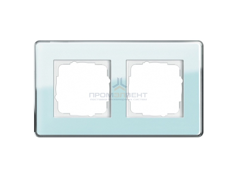Рамка 2-ая Gira Esprit Glass C Салатовое стекло