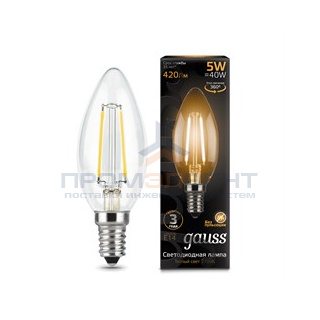 Лампа Gauss Filament Свеча 11W 720lm 2700К Е14 LED 1/10/50