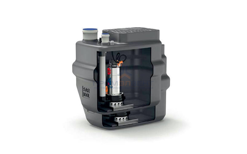 Установка канализационная Pedrollo SAR 100-RXm 2 - 0,37 кВт (Qmax 220 л/мин, Hmax 9,5 м, кабель 10м)