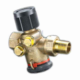 Вентиль балансировочно-регулирующий Oventrop Cocon QTZ - 1/2" (ВР/НР, 90-450 л/ч, без ниппелей)