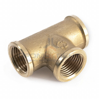 Тройник латунный резьбовой равнопроходный STOUT (ВР) - 4"