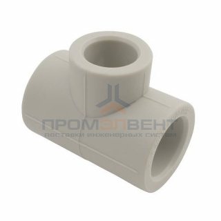 Тройник переходной FV-Plast - 50 × 25 × 50 (для полипропиленовых труб под пайку, цвет серый)