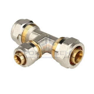 Тройник переходной STOUT - 26 x 20 x 20 (винтовой, для металлопластиковых труб)