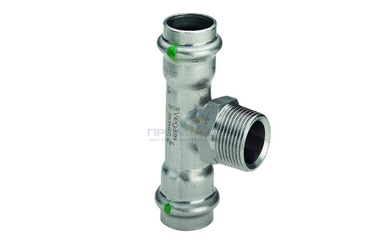 Тройник переходной Viega Sanpress Inox 2317.1 - 42 x 3/4