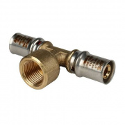 Тройник с переходом на внутреннюю резьбу STOUT - 32 x 1" (прессовой, для металлопласт.труб)