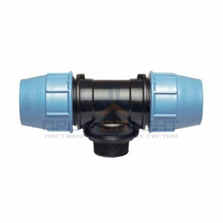 Тройник с переходом на наружную резьбу UNIDELTA 1010 - 90 x 4" (винтовой, для труб ПНД)