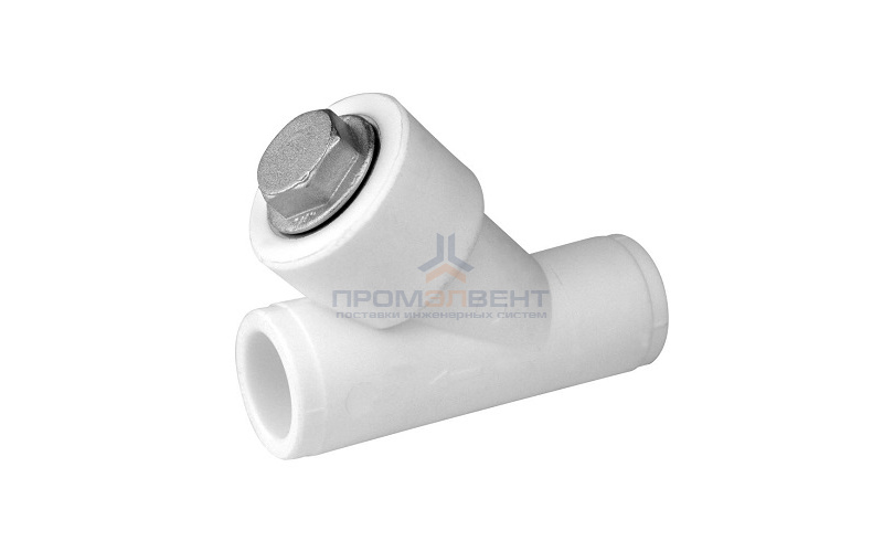 Фильтр грубой очистки KALDE - 25 (для полипропиленовых труб под пайку, цвет белый)