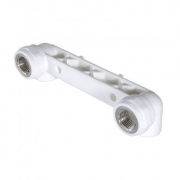 Водорозетка двойная VALTEC VTp.724 - 20 x 1/2" (для полипропиленовых труб, цвет белый)