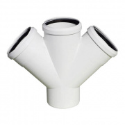 Крестовина одноплоскостная СИНИКОН Comfort Plus - 110 x 110 x 110x45° (для внутренней канализации)