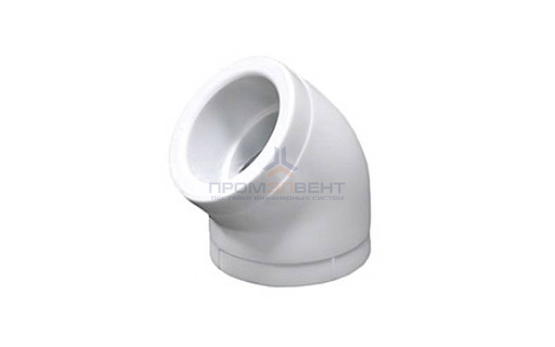 Отвод 45° Fusitek - 40 (для полипропиленовых труб под пайку, цвет белый)