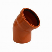 Отвод 45° для наружной канализации СИНИКОН НПВХ - 160