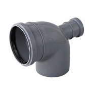 Отвод 87° с патрубком сзади СИНИКОН Standart - 110 x 50 (для системы внутренней канализации)