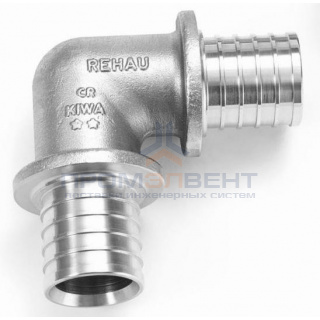 Отвод 90° REHAU - 32 (латунь, для труб из сшитого полиэтилена RAUTHERM S)