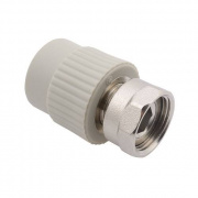 Переход на накидную гайку FV-Plast - 16 x 1/2" (усиленный, для полипропиленовых труб, цвет серый)