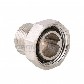 Переход с наружной резьбы на накидную гайку VALTEC VTr.015.N -  1/2" (латунь никелированная)