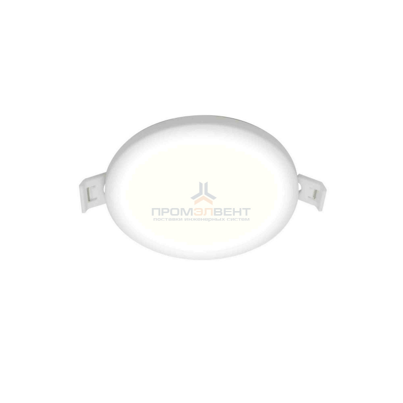 06-15 Светодиодная панель встраиваемая круглая 220В, 7Вт, 560Лм, CRI:80Ra, Ф95/75мм, алюминиевый корпус, изолированный драйвер, 2700К.