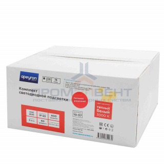 10-57 Светодиодная лента, 220В, 6Вт/м, smd2835, 60д/м, IP44, 600Лм/м, белый шнур ПВХ с прозрачным рассеивателем 11х7мм, 15м, 3000К, теплый белый