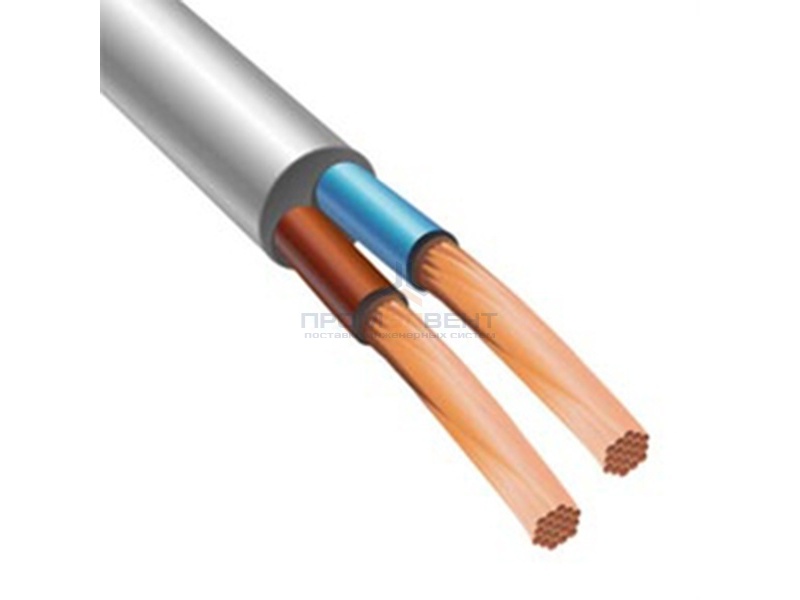 Провод ПВСнг(А)-LS 2х1,0 белый малодымный ГОСТ 7399 (БРЭКС)