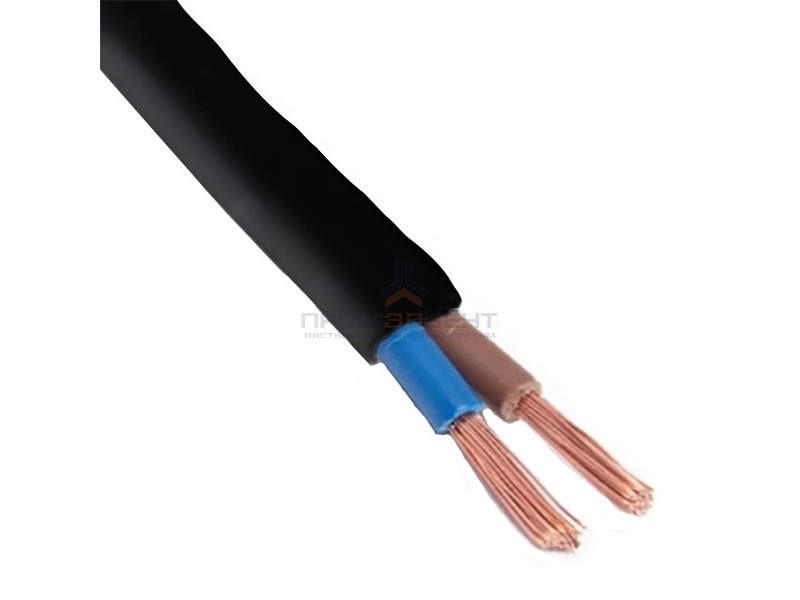 Провод осветительный ШВВП 2х0,75 ГОСТ черный (Севкабель)