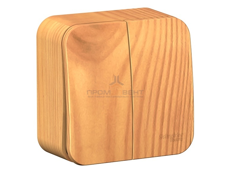 Выключатель 2-клавишный (cх.5) Blanca Schneider Electric 10А 250В ясень изол.пластина