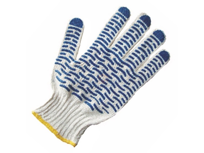Перчатки Х/Б с покрытием ПВХ (Волна), 5 нитей, 54-56гр.