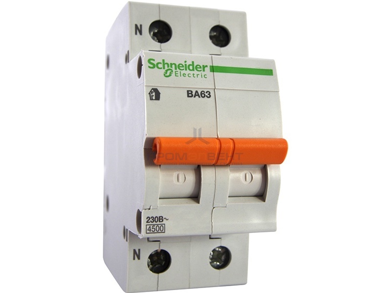 Автоматический выключатель Schneider Electric ВА63 1п+н 40A C 4,5 кА (автомат)