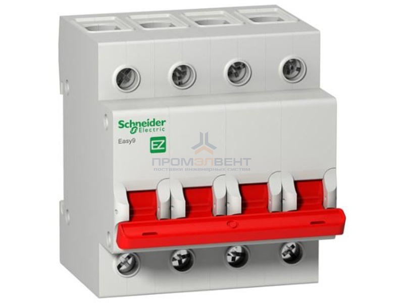 Выключатель нагрузки (модульный рубильник) Easy9 4П 40А 400В Schneider Electric